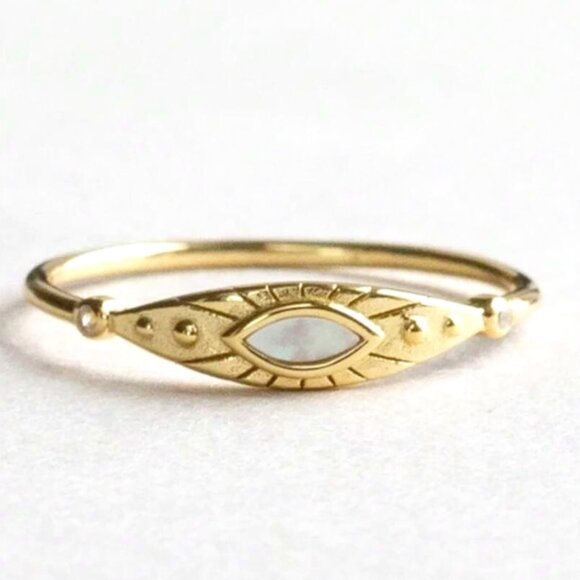 Sundance Jewelry - Marquise Mother of Pearl Ring